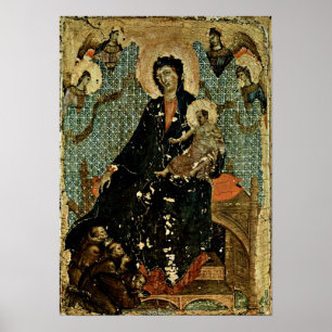 Duccio di Buoninsegna - Madonna av Franciscans Poster