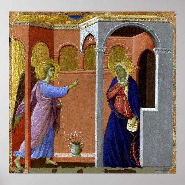 Duccio di Buoninsegna the Annunciation Poster (Framsidan)