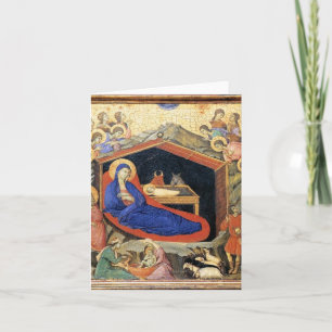 Duccio Nativity, engelskt textkort Helgkort