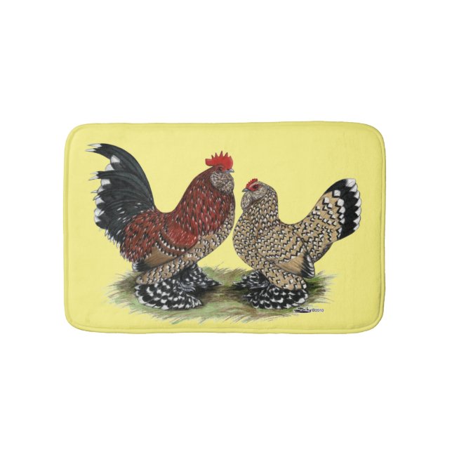 D'Uccle Bantams: Mille Fleur Badrumsmatta (Framsidan)