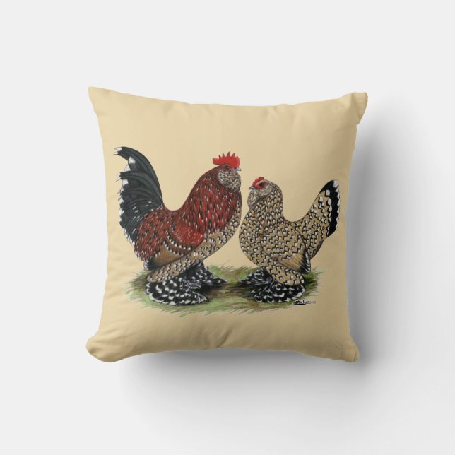 D'Uccle Bantams:  Mille Fleur Kudde (Framsida)