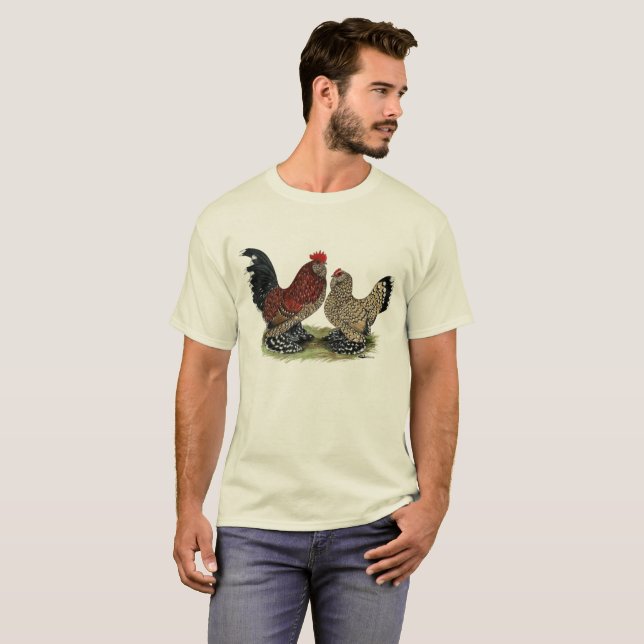 D'Uccle Bantams:  Mille Fleur T Shirt (Hel framsida)