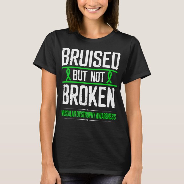 Duchenne Muscular Dystrophy Awareness Bruzed T Shirt (Framsida)