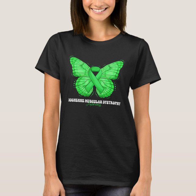Duchenne Muscular Dystrophy Awareness Month Green  T Shirt (Framsida)