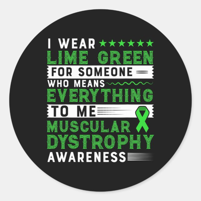Duchenne Muscular Dystrophy Awareness Runt Klistermärke (Framsida)