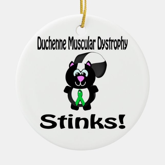 Duchenne Muscular Dystrophy Stinks Skunk Awareness Julgransprydnad Keramik (Framsidan)