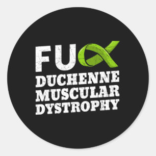 Duchenne Muscular Dystrophy Warrior Awareness Ribb Runt Klistermärke