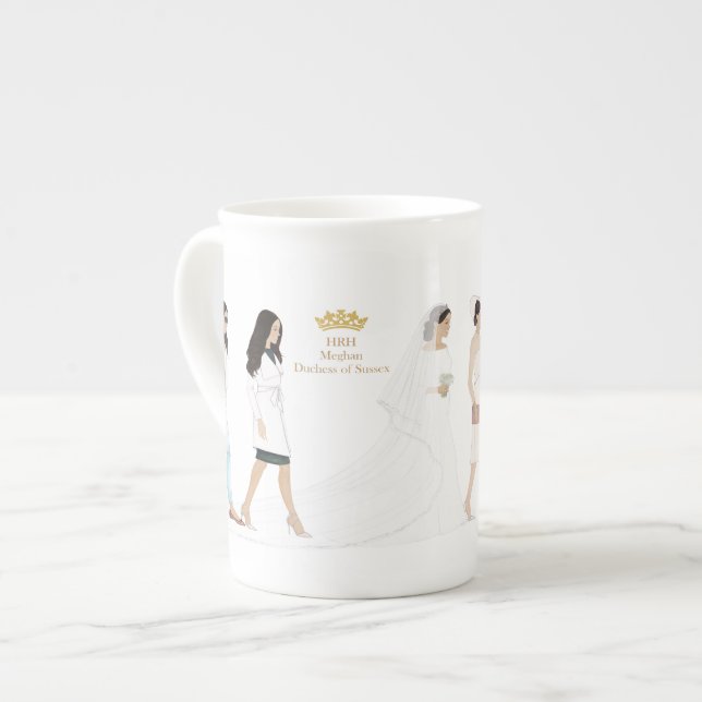 Duchess Meghan Markle Milestones mars Mugg Benporslin Mugg (Framsida vänster)