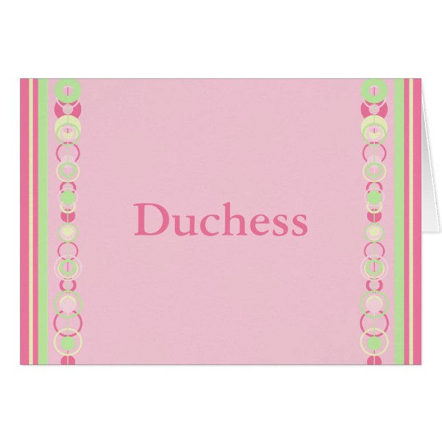 Duchess Modern Circles Namn-kort OBS Kort (Framsidan Horizontal)