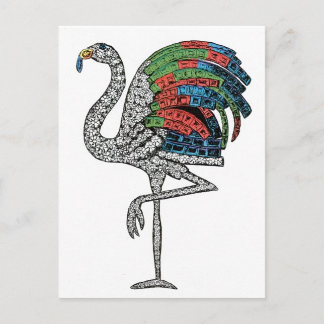 Duchess of Windsor Flamingo Brooch Vykort (Framsida)