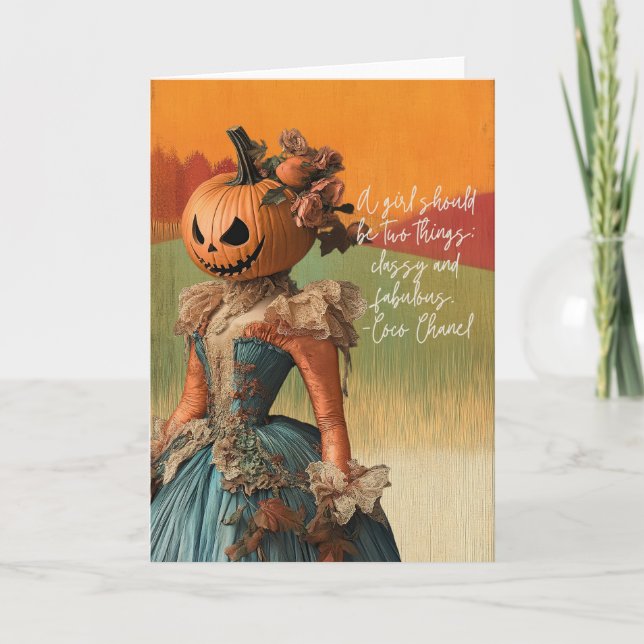 Duchess Pumpkinhead | Surreal Halloween-kort Kort (Framsida)