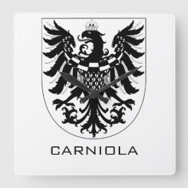 Duchy of Carniola Monochrome Heraldic Art  Fyrkantig Klocka