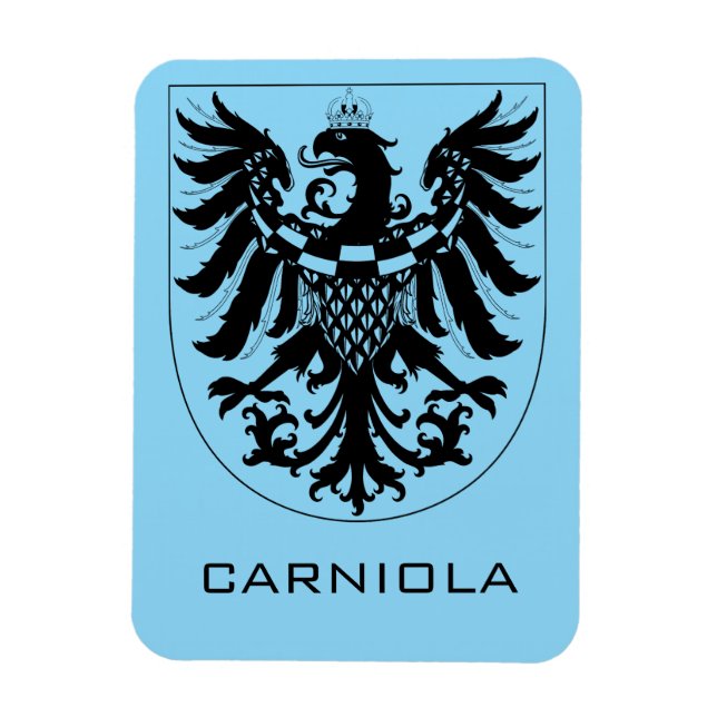 Duchy of Carniola Monochrome Heraldic Art  Magnet (Vertikal)