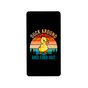 Duck Around And Find Out Adressetikett