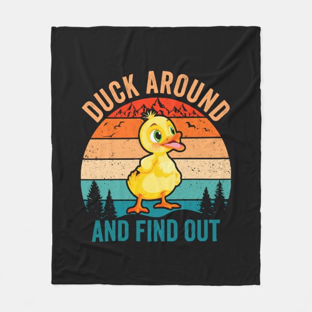 Duck Around And Find Out Fleecefilt (Framsidan)