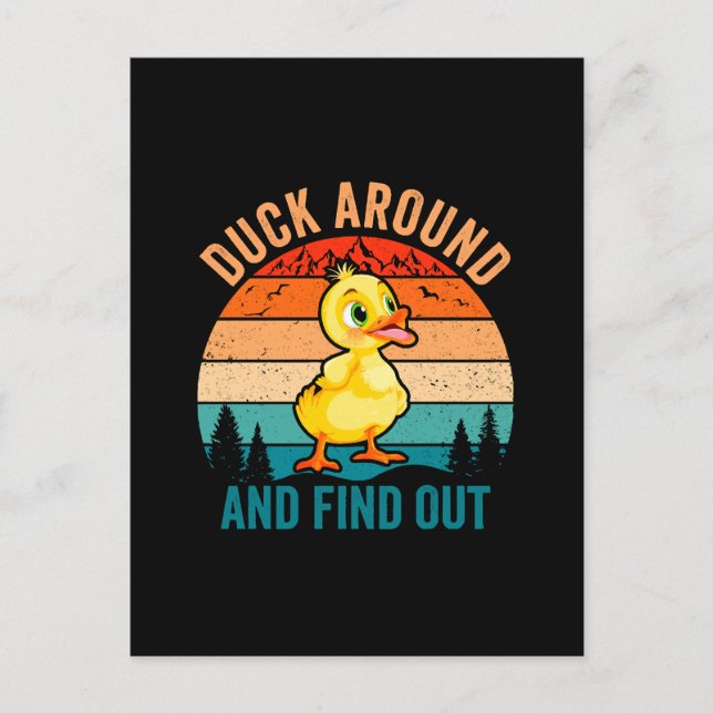 Duck Around And Find Out Vykort (Framsida)