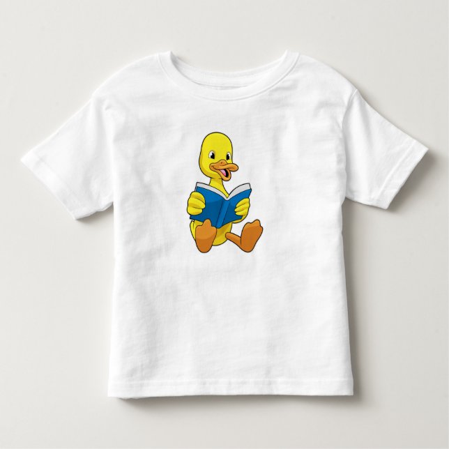 Duck at Reading with Book T Shirt (Framsida)