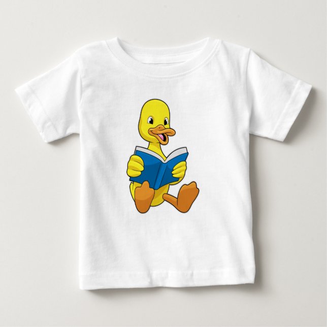 Duck at Reading with Book T Shirt (Framsida)