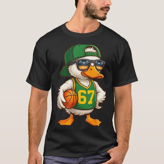 Duck Basketball 67 Gen Alpha Slang Srts Men Boys K T Shirt (Framsida)