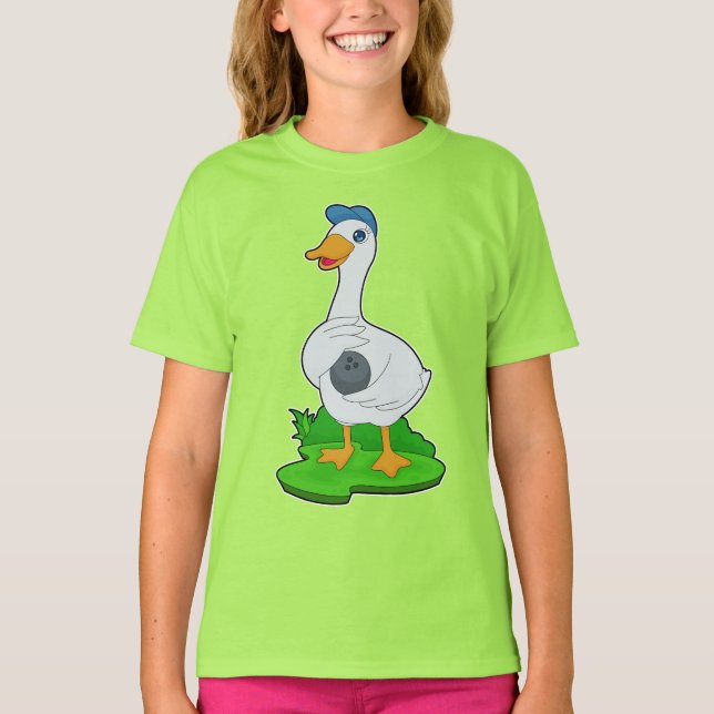 Duck Bowling Bowling ball T Shirt (Framsida)