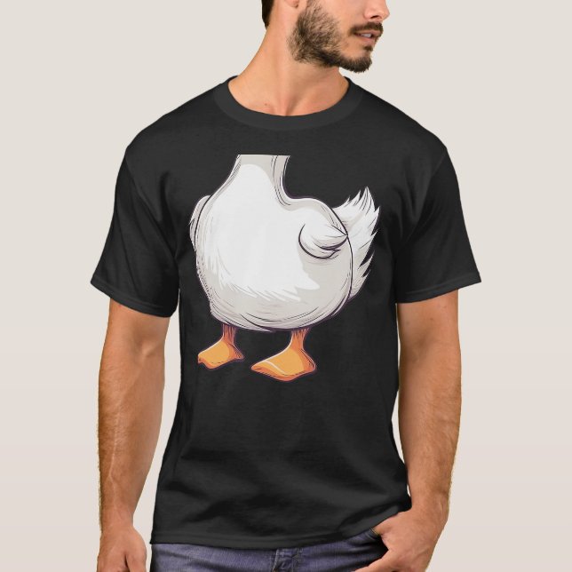 Duck Costume Halloween Adult Duck Face Costume Fun T Shirt (Framsida)