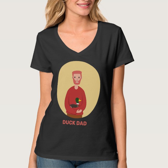 Duck Dad Duckling Fowl Waterfowl Swans Geese Loons T Shirt (Framsida)
