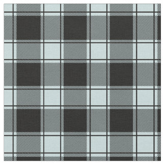 Duck Egg Blue & Black Buffalo Plaid Tyg