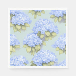 Duck Egg Blue Hydrangea Standard Luncheon Napkins Pappersservett