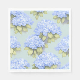 Duck Egg Blue Hydrangea Standard Luncheon Napkins Pappersservett