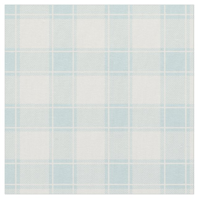 Duck Egg Blue & White Buffalo Plaid Tyg (Närbild)