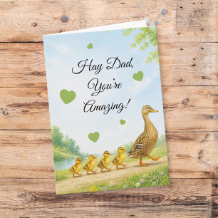 Duck Family Farm Pappa Fantastisk Fars Dag Kort