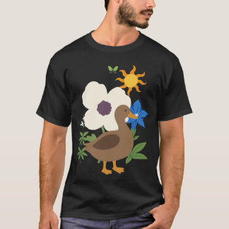 Duck Flowers Kids Bird Design T Shirt