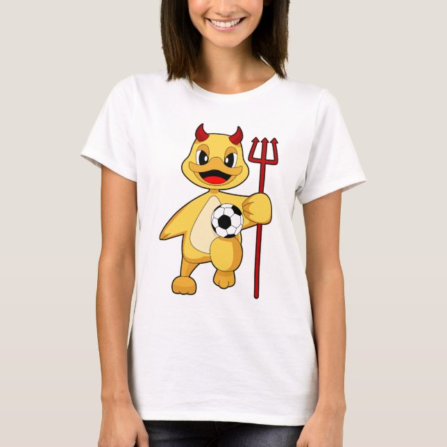 Duck Halloween Soccer T Shirt (Framsida)