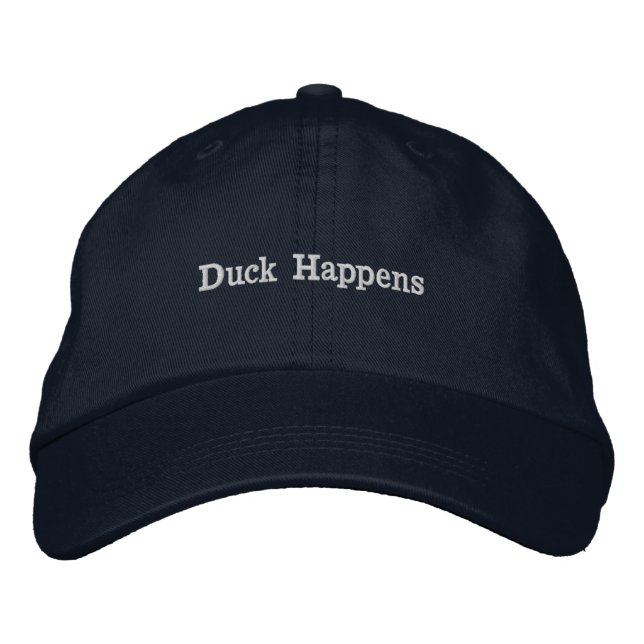 'Duck Happens' Roligt Kryssningspresent För Resenä Broderad Keps (Framsida)