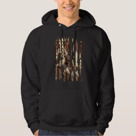 Duck Hunt amerikansk flagga vattenfågel bottenmark Hoodie