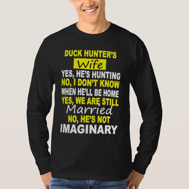 DUCK HUNTER'S WIFE  HUNTING T SHIRT (Framsida)