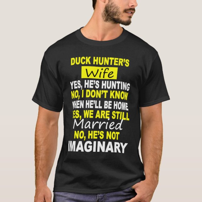 DUCK HUNTER'S WIFE  HUNTING T SHIRT (Framsida)