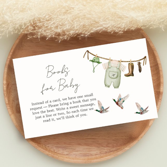 Duck Hunting Baby Shower Books for Baby Tilläggskort (Little Hunter Duck Baby Shower Books for Baby)