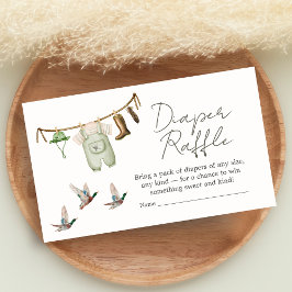 Duck Hunting Baby Shower Diaper Raffle Tilläggskort