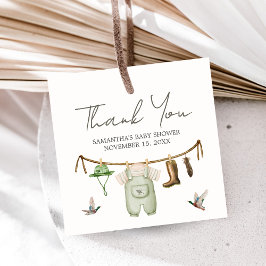 Duck Hunting Baby Shower Square Gåvor Etiketter