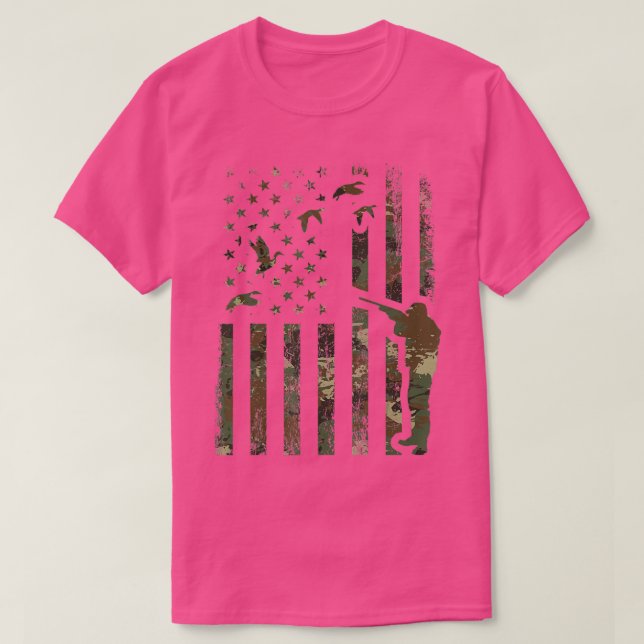 Duck Hunting Camo Men Camouflage Hunter Gift Ameri T Shirt (Design framsida)