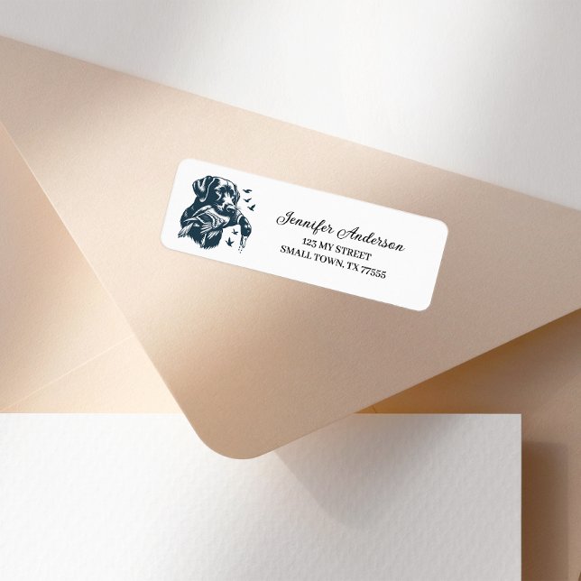 Duck Hunting Dog Address Label Returadress Etikett (Skapare uppladdad)