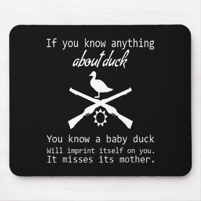 Duck Hunting Quote - Funny Hunter Gift Cute Hunt G Musmatta (Framsidan)