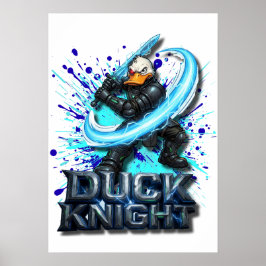 Duck Knight 3D Cyber Duck Warrior T-Shirt Poster