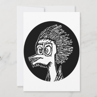 Duck man portrait sketchy drawing anteckningskort
