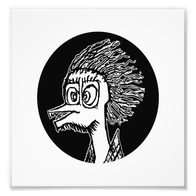 Duck man portrait sketchy drawing fototryck (Framsidan)