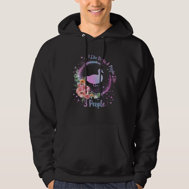 Duck Mom I Like Ducks Maybe Like 3 People Duck  Gi Hoodie (Framsida)