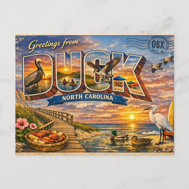 Duck North Carolina Vykort (Framsida)