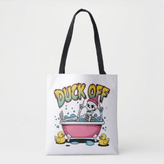 Duck Off Funny Skeleton Design-61161 Tygkasse