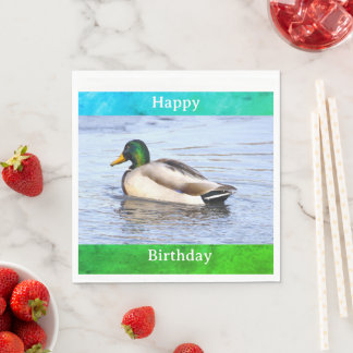 Duck Photo Birthday Napkins Pappersservett
